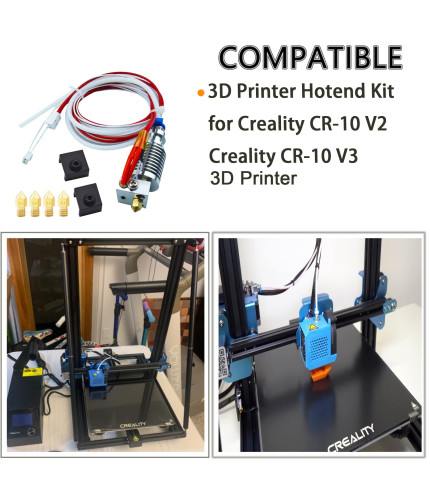 3D Printer Hot End Kit,cr-10 v2 hotend and CR-10 V3 hotend Assembled Hotend Kit 3D Printer Replacement Parts for Creality CR-10 V2 and CR-10 V3 3D Printer hotend Assembly Replacement Accessories 