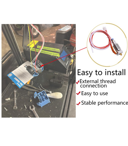 3D Printer Hot End Kit,cr-10 v2 hotend and CR-10 V3 hotend Assembled Hotend Kit 3D Printer Replacement Parts for Creality CR-10 V2 and CR-10 V3 3D Printer hotend Assembly Replacement Accessories 
