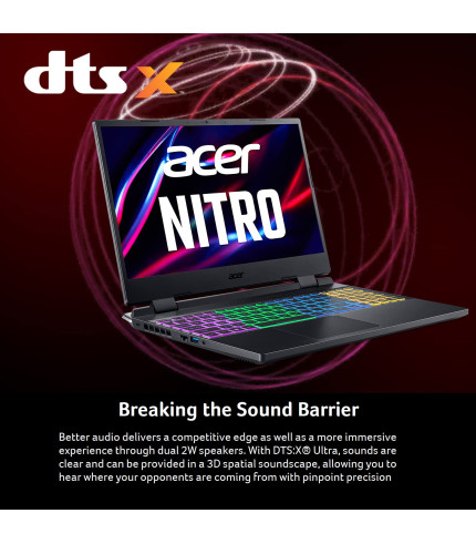 Acer Nitro 5 Gaming Laptop | Intel 12th Gen i7-12650H | NVIDIA GeForce RTX 4060 Laptop GPU | 15.6 FHD 144Hz IPS Display | 16GB DDR5 | 1TB Gen 4 SSD | Killer Wi-Fi 6 | RGB Backlit KB | AN515-58-781P 