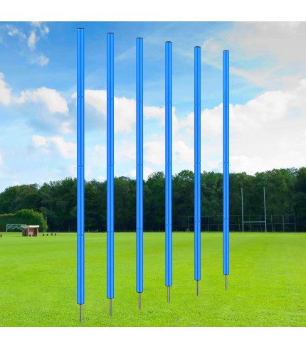 TOBWOLF 6PCS 6FT Adjustable Soccer Agility Training Poles, Detachable Sports Training Speed Sticks, Slalom Training Agility Pole Set, Outdoor Speed and Agility Turf Training Poles for Soccer Drills 