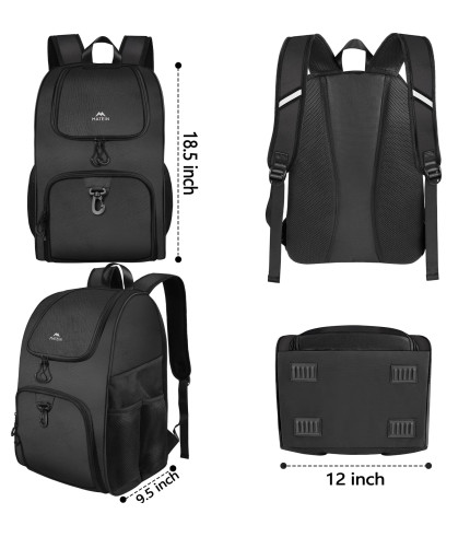 MATEIN Basketball Bag, Sturdy Soccer Bag with Ball Holder and Shoe Compartment, Large Basketball Backpack for Training Equipment, Water Resistant Sports Ball Backpack Fits Volleyball Football, Colorful 